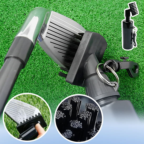 Zoom sur la brosse à poils rigides pour nettoyer les clubs