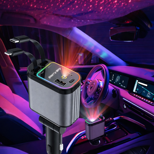 Chargeur voiture avec ciel étoilé | SteelCharge™