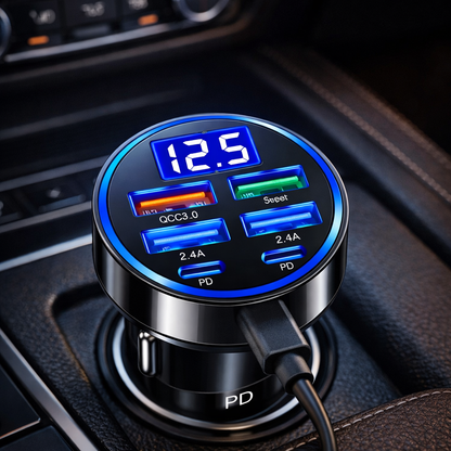 Chargeur voiture rapide multi-ports | VoltDrive™