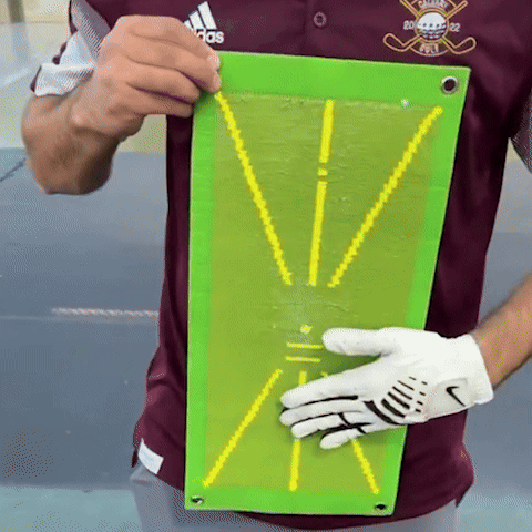 GIF : Tapis de practice en action avec trace visible